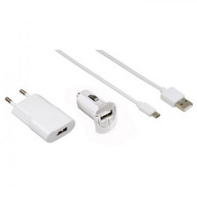 Адаптер питания HAMA Picco для micro USB-устр-в + кабель USB - micro USB(p-p) 230В 12V белый