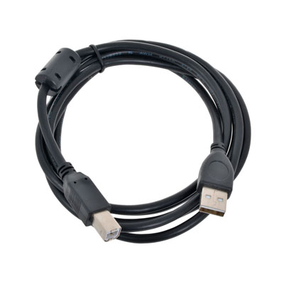 Кабель соединительный USB 2.0 А(M)-B(M) Cablexpert/Bion [1.8 м., черный, экранированный, 2фер.фильтра]