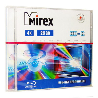 Диск BD-R 25gb Mirex Slim case 4x