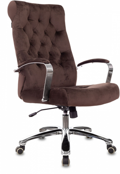 T 9928SL/FABRIC/BROWN коричневый Italia 6 крестовина хром