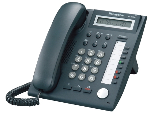Цифровой системный телефон Panasonic KX-DT321RU черный