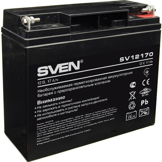 Батарея аккумуляторная SVEN SV12170 [12В, 17А/ч]