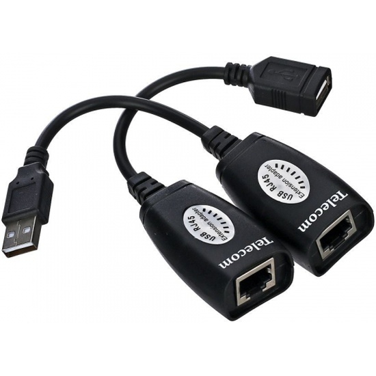 Адаптер-удлинитель USB-AMAF/RJ45 по витой паре до 45 м. <TU824>