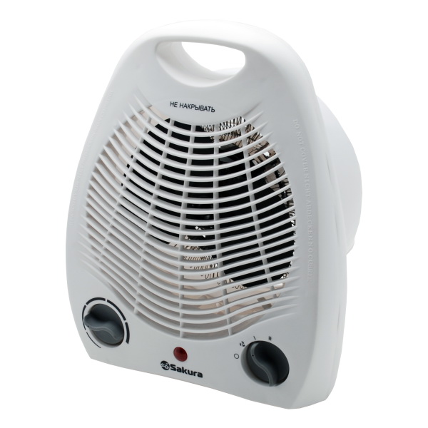 Тепловентилятор Sakura SA-0500W белый [2000Вт, спираль, 3 режима работы]