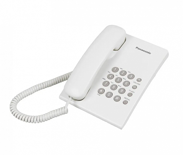 Телефон проводной Panasonic KX-TS2350RUW белый