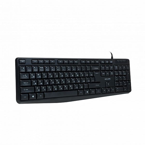 Клавиатура проводная KLIKS 205K, USB, черный