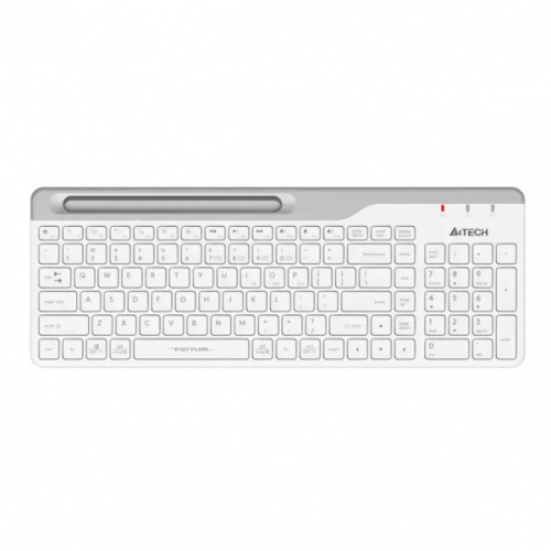 Клавиатура беспроводная A4TECH Fstyler FBK25, USB, Bluetooth/Радиоканал, белый серый