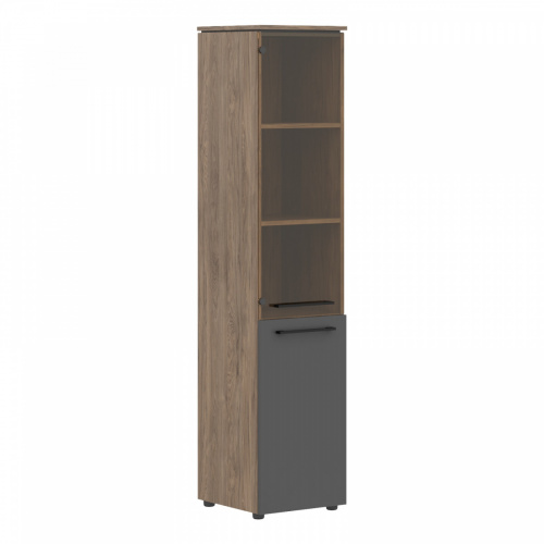 MHC 42.2 Шкаф колонка комбинированая Антрацит/Кария Пальмира 429*423*1956