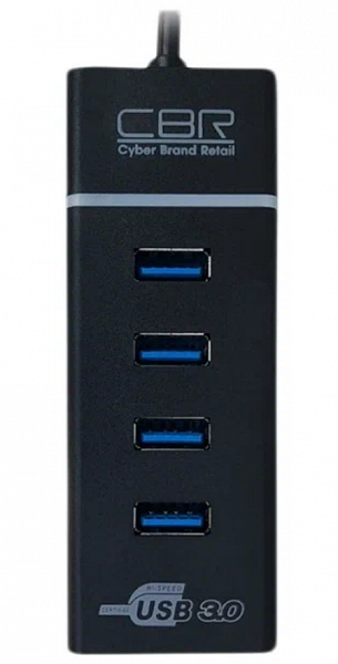 USB-хаб CBR CH157 [4 порта USB 3.0, Plug&Play. провод 50+-3 см. LED-подсветка]