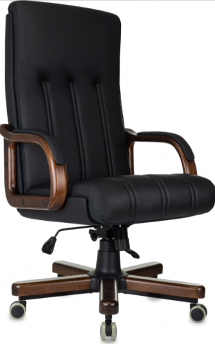 T 9932 walnut/B кожа черный рестовина дерево