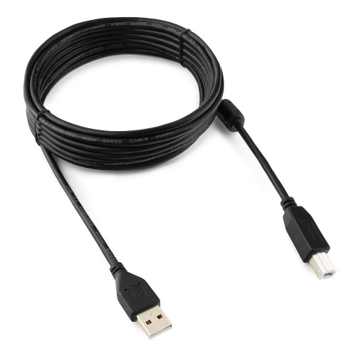 Кабель соединительный USB 2.0 А(M)-B(M) Cablexpert/Bion [4.5 м., черный, экранированный, 2фер.фильтра]