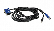 Набор кабелей D-Link DKVM-CU3 [3 м., 1*USB, SVGA 15M-15M]