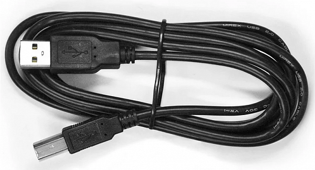 Кабель соединительный USB 2.0 А(M)-B(M) Mirex [1,8 м., черный, пакет]