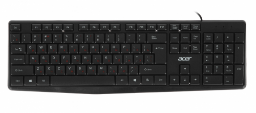 Клавиатура проводная Acer OKW121 черная [USB, мембранная]