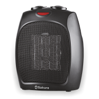 Тепловентилятор Sakura SA-0554 черный [1500Вт, керамический, термостат]