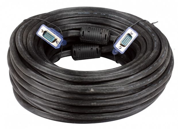 Кабель VGA 20 м. 15M/15M VCOM VVG6448-20M(C) 20 м. 2 фильтра