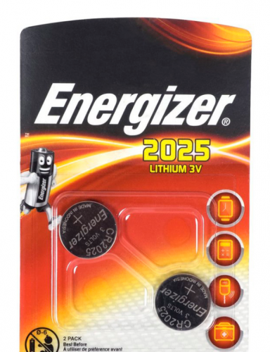 Батарейка Energizer CR2025 FSB2 [литиевая, напряжение 3В]