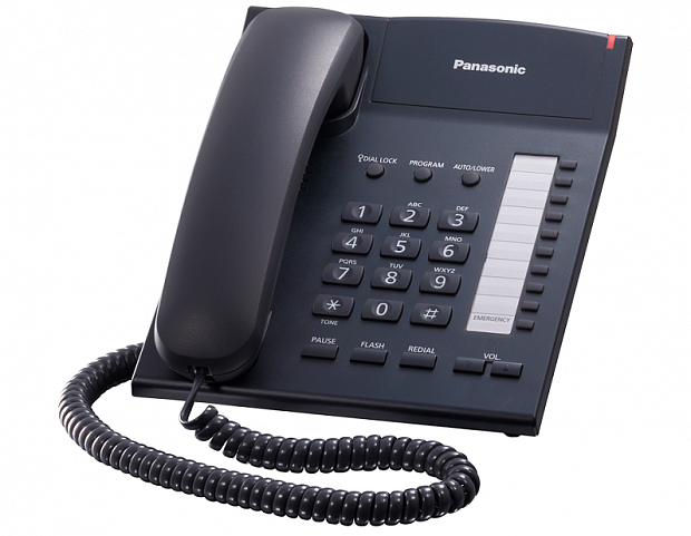 Телефон проводной Panasonic KX-TS2382RUB черный