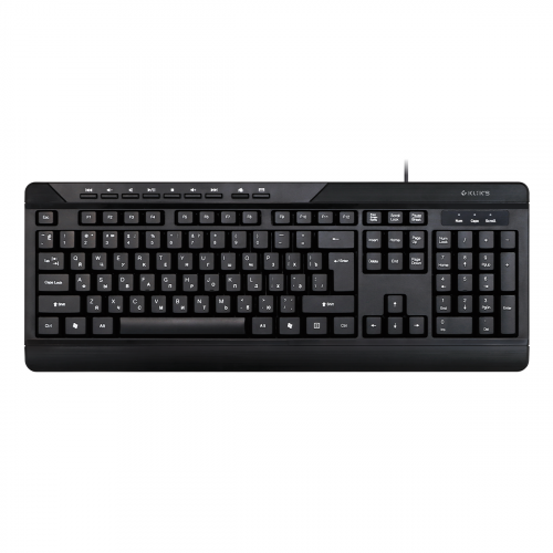 Клавиатура проводная KLIKS 201K, USB, черный