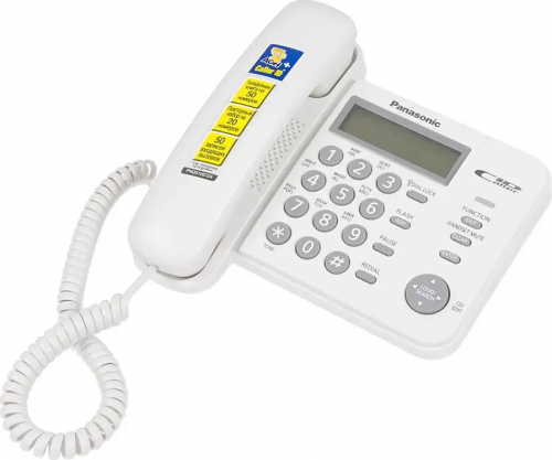 Телефон проводной Panasonic KX-TS2356RUW белый