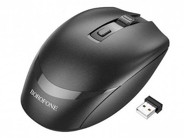 Компьютерная мышь беспроводная Borofone BG7 Business Platinum черная