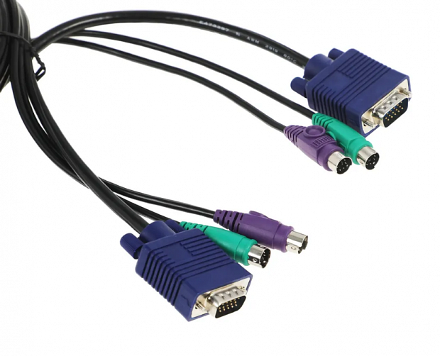Набор кабелей D-Link DKVM-CB/1.2M/B1A [1,8 м., 2xPS/2, SVGA 15M-15M]