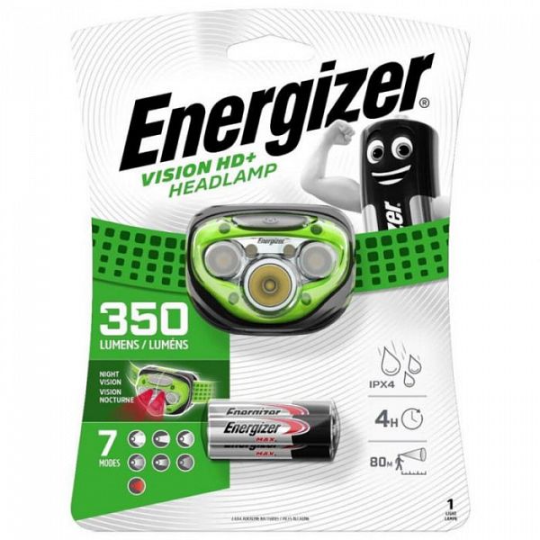 Фонарь светодиодный Energizer <HDC323> Vision HD Headlamp [350lm, налобный, до 80м, до 4 часов]