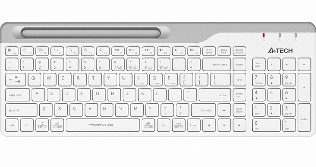Клавиатура беспроводная A4TECH Fstyler FBK25, USB, Bluetooth/Радиоканал, белый серый