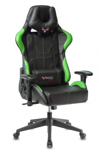 VIKING 5 AERO LGREEN черный/салатовый экокожа
