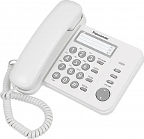 Телефон проводной Panasonic KX-TS2352RUW белый