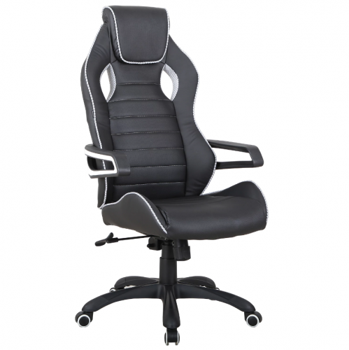 BRABIX Techno Pro GM-003 экокожа, черное/серое, вставки серые