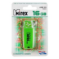 USB Flash 16Гб. Mirex CHROMATIC GREEN <13600-FM3CGN16> [USB3.0, цвет: зеленый, корпус: силикон]