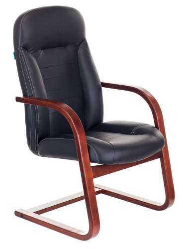 T 9923WALNUT-AV/BL низкая спинка черный кожа Бюрократ