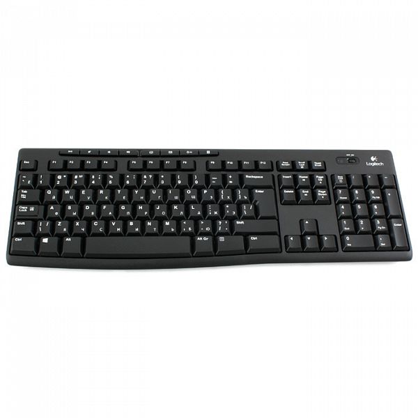 Клавиатура беспроводная Logitech K270 черная [мембранная, 104 клавиши, USB-адаптер]