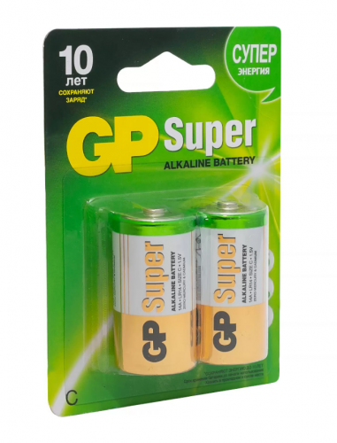 Батарейка GP LR14 SUPER ALKALINE <14A-CR2> [С, алкалиновая, 1.5В]