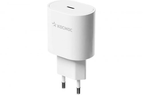 Адаптер питания КОСМОС 220V-12-9-5V Type-C 20Вт 3.1A белый