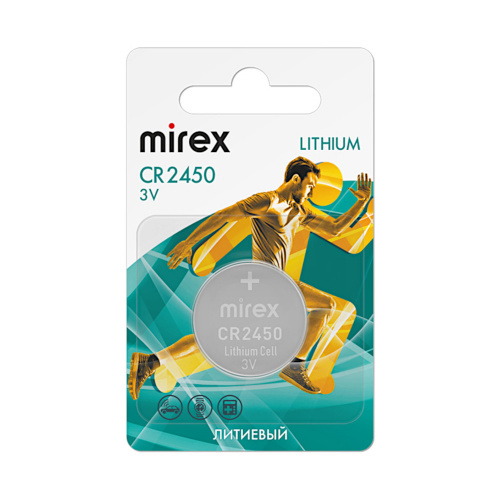Батарейка MIREX CR2450 [литиевая, 3В]