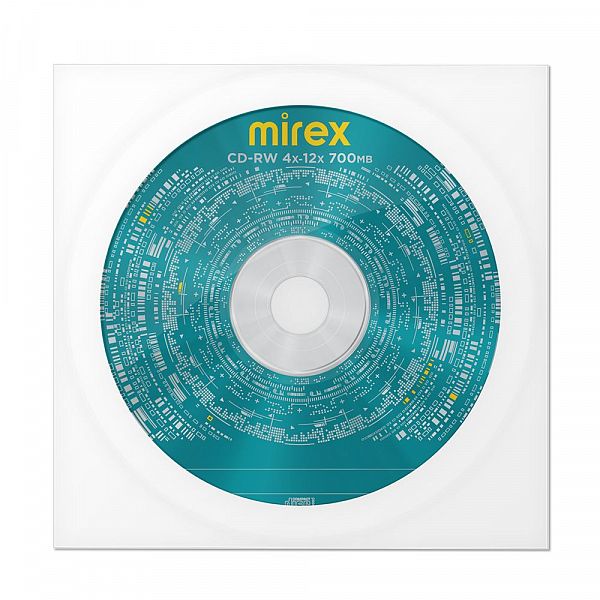 Диск CD-RW Mirex [700mb, 4-12x, бумажный конверт]