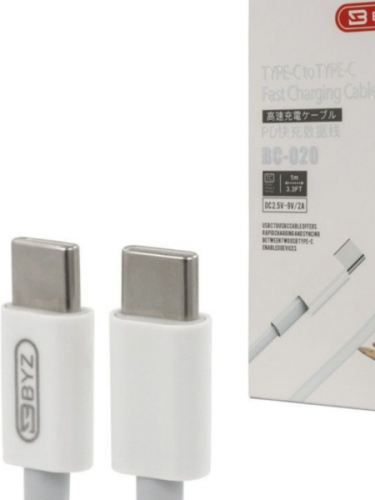 Кабель соединительный USB 2.0 Type-C - Type-C Mirex BC-020 белый [1 м., 18W]