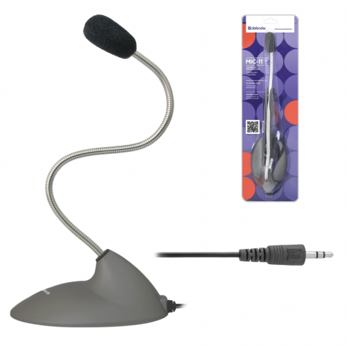Микрофон Defender Mic-111, серый