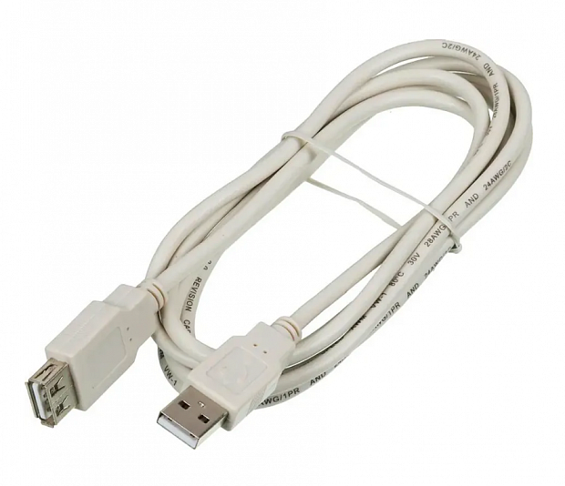 Кабель удлинительный USB 2.0 А(M)-A(F) Ningbo [1,8 м., экранированный, пакет]