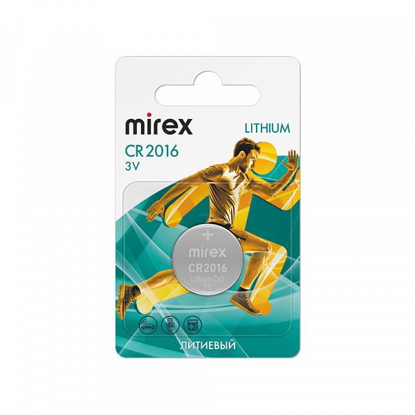 Батарейка MIREX CR2016 [литиевая, 3В]