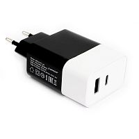 Адаптер питания Cablexpert PD18W Type C +2.4А черный