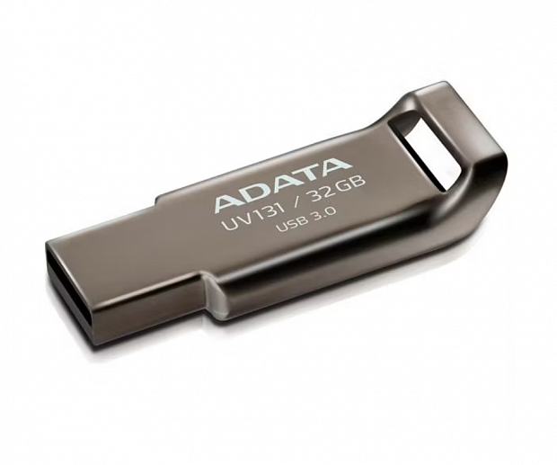 USB Flash 32Гб A-DATA Flash Drive UV131 <AUV131-32G-RGY> [USB 3.0, цвет: серый, корпус: металл]